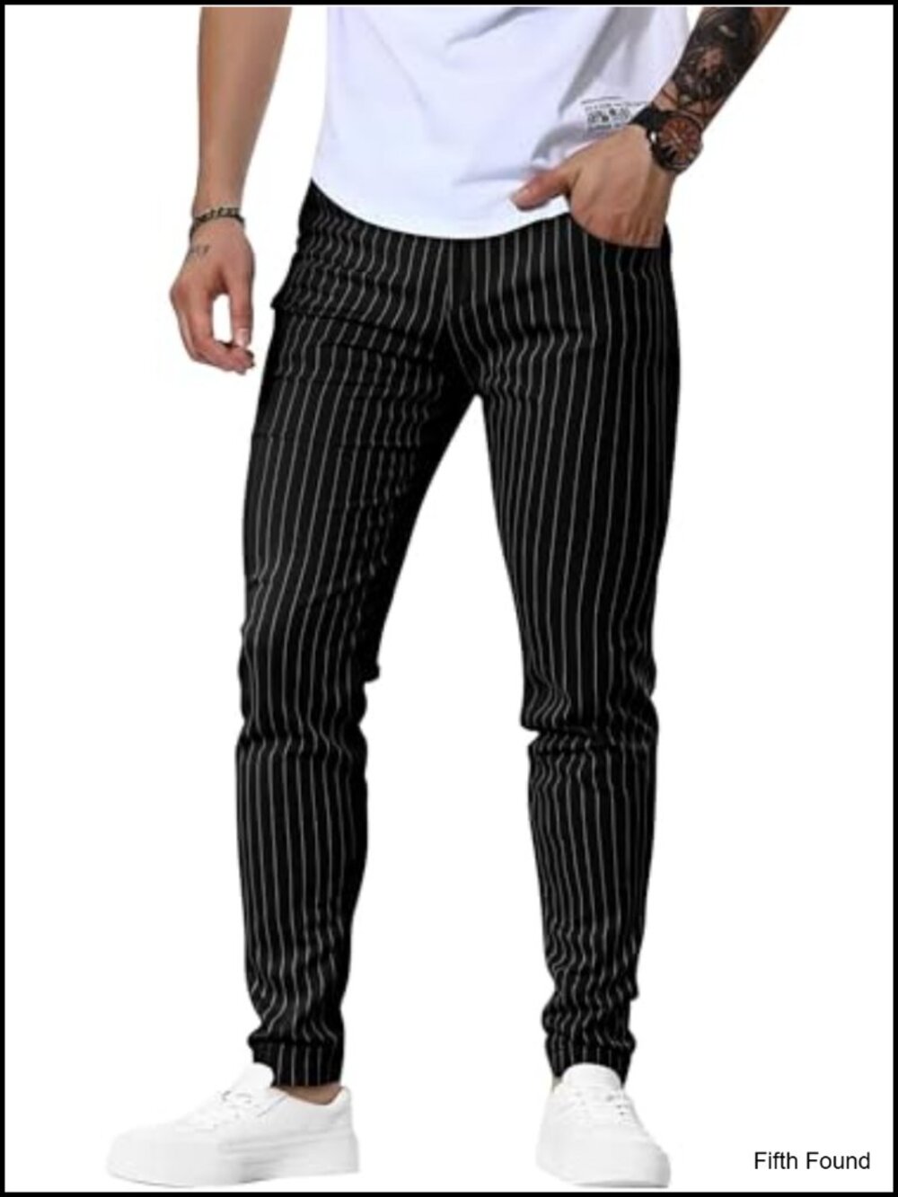 Men's Slim Fit Dress Pants Stretchy Tapered Skinny Twill Chino
